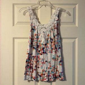 Maurice’s Crochet Tank Top X-Small Geometric